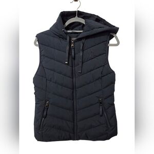 Lauren Ralph Lauren stretch Navy puffer vest classic black Label brand Women S